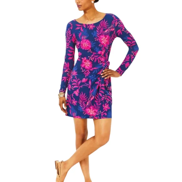 NWT Lilly Pulitzer Bryson Long Sleeve Mini Dress | XL | Never Ending Summer - Picture 2 of 4